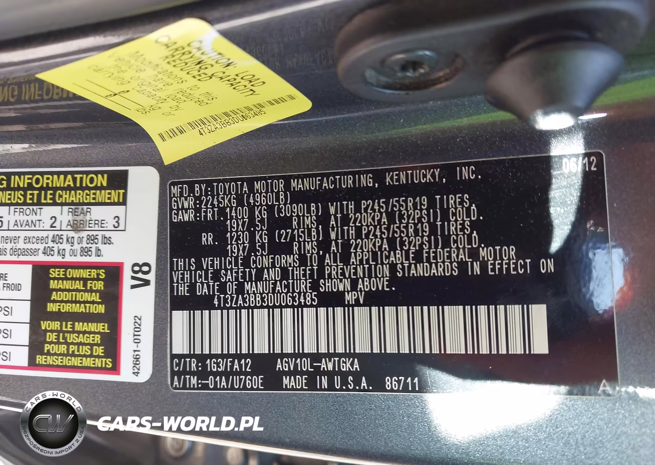 2013 Toyota Venza Le VIN:4T3ZA3BB3DU063485 - 9