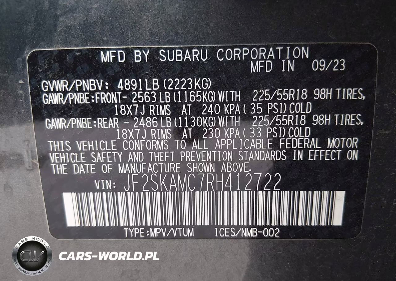 2024 Subaru Forester Touring VIN:JF2SKAMC7RH412722 - 9