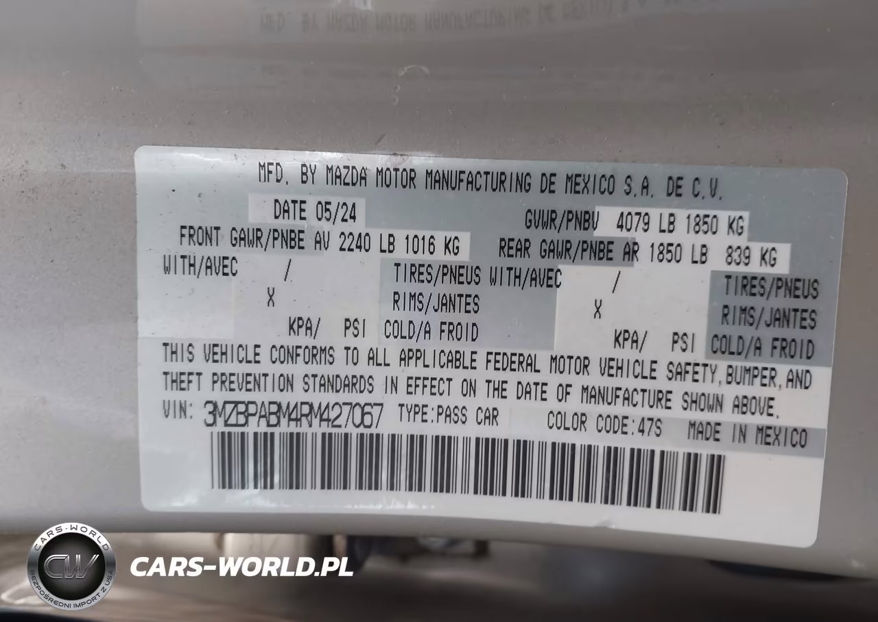2024 Mazda Mazda3 2.5 S Select Sport VIN:3MZBPABM4RM427067 - 9