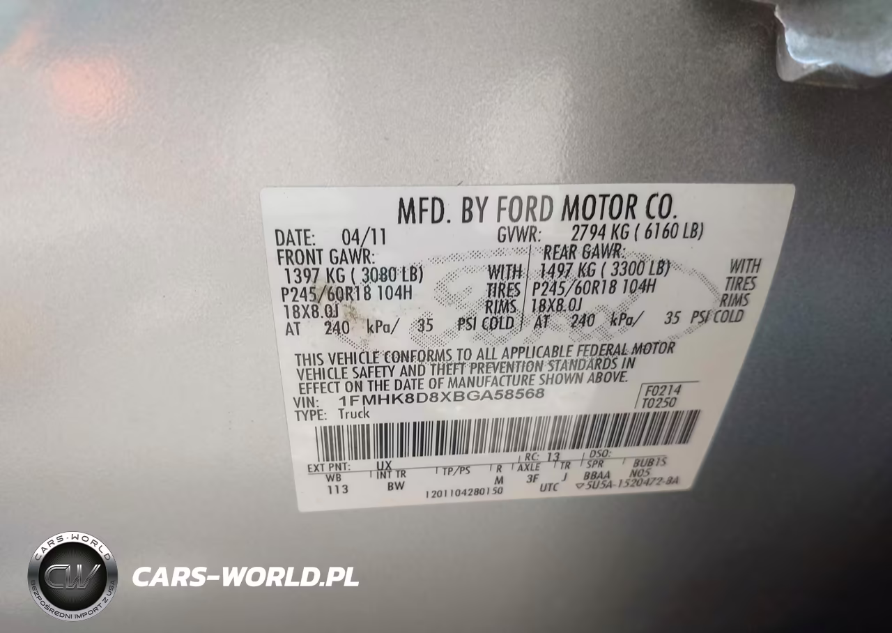 2011 Ford Explorer Xlt VIN:1FMHK8D8XBGA58568 - 9