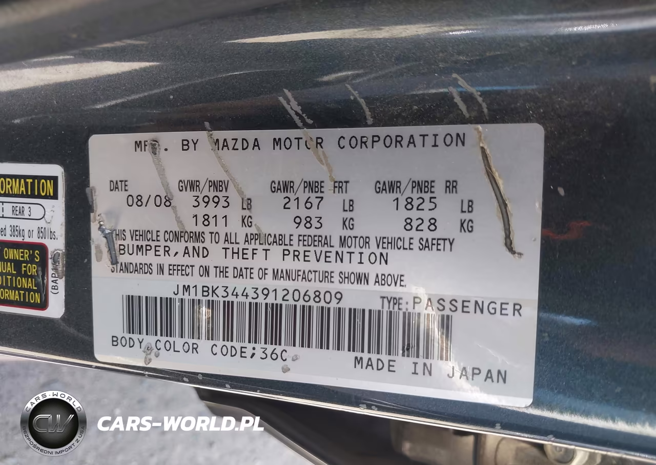 2009 Mazda Mazda3 S Sport VIN:JM1BK344391206809 - 9