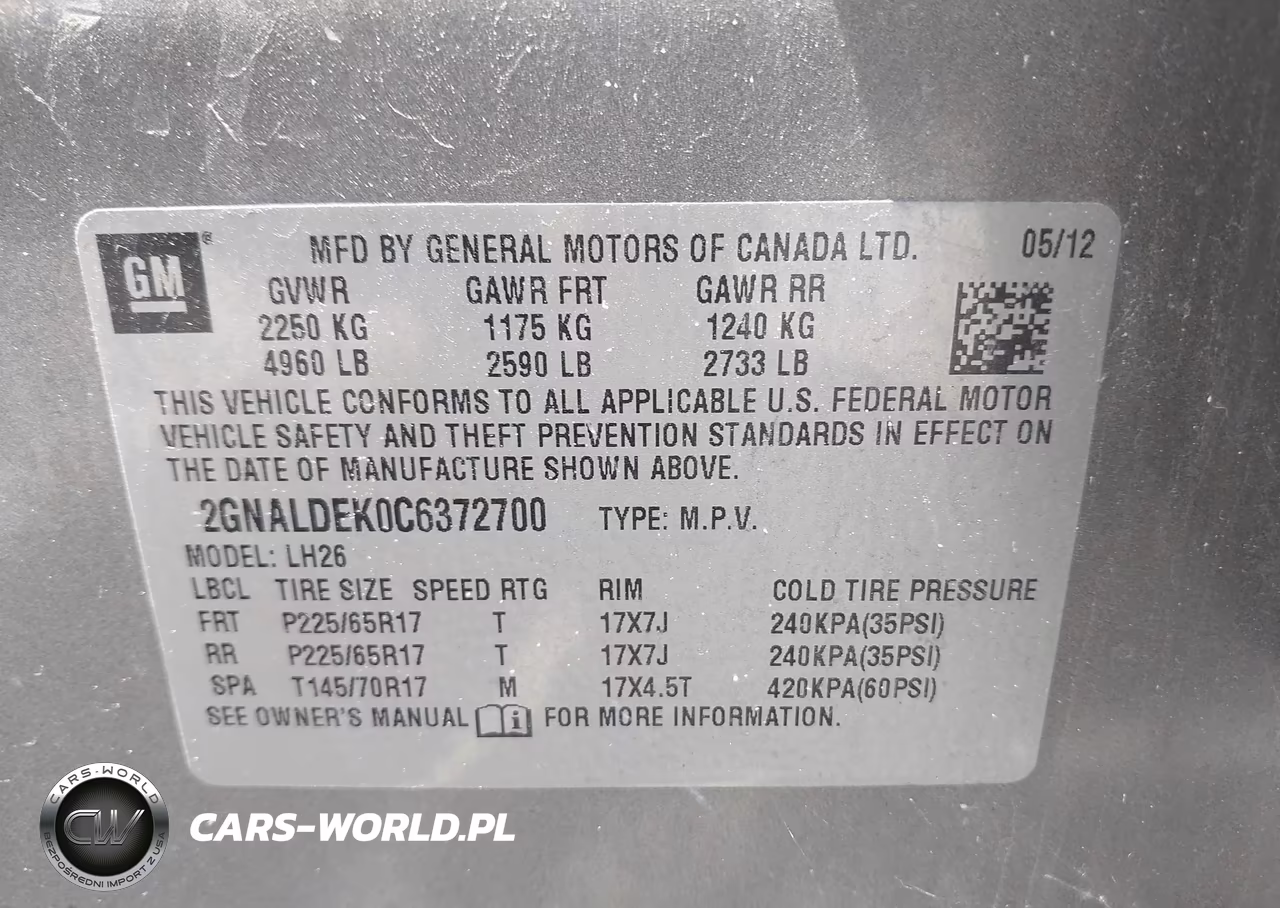 2012 Chevrolet Equinox Lt W-1Lt VIN:2GNALDEK0C6372700 - 9