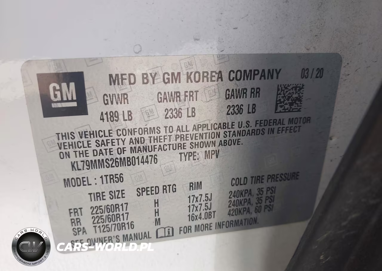 2021 Chevrolet Trailblazer Fwd Ls VIN:KL79MMS26MB014476 - 9