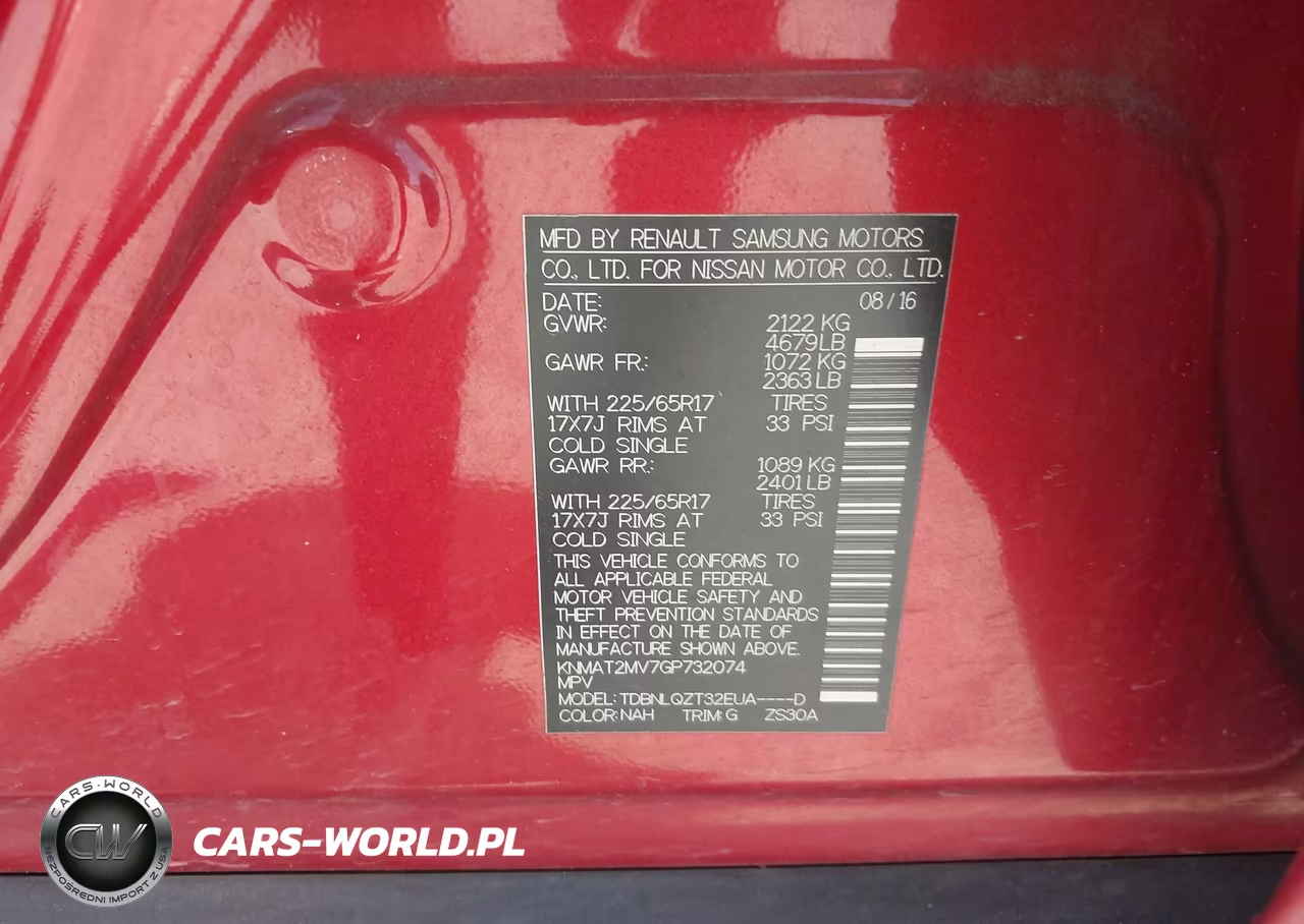 2016 Nissan Rogue Sv VIN:KNMAT2MV7GP732074 - 9
