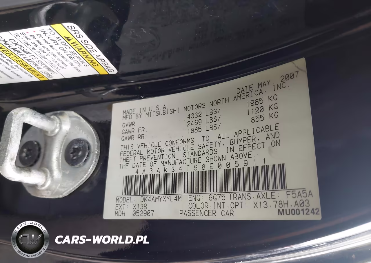 2008 Mitsubishi Eclipse Gt VIN:4A3AK34T98E005911 - 9