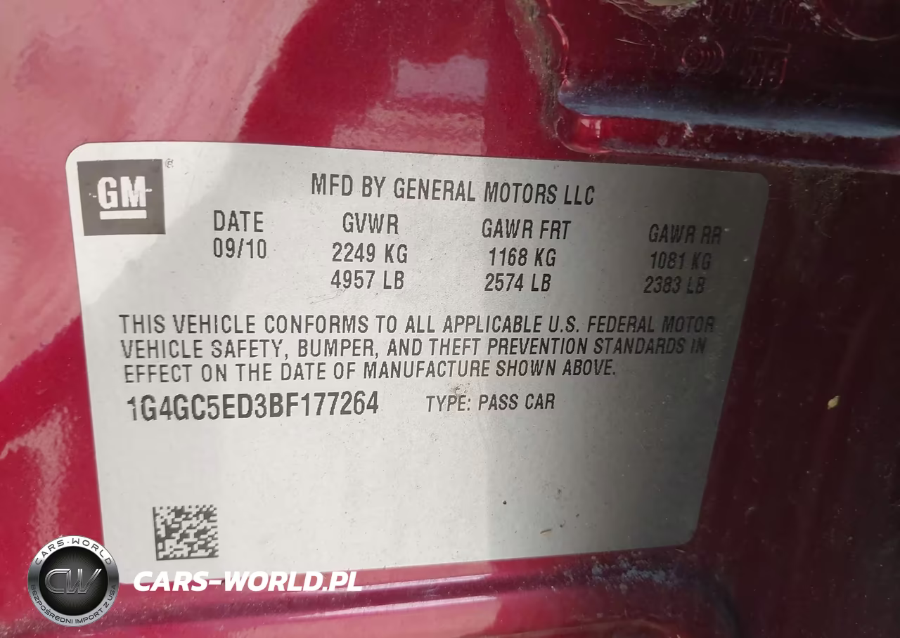 2011 Buick Lacrosse Cxl VIN:1G4GC5ED3BF177264 - 9