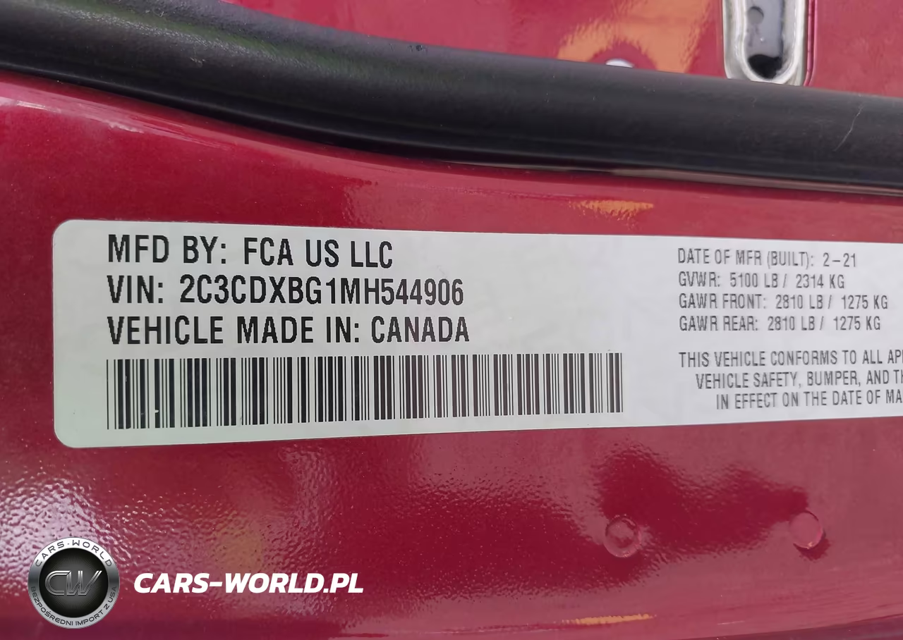 2021 Dodge Charger Sxt Rwd VIN:2C3CDXBG1MH544906 - 9