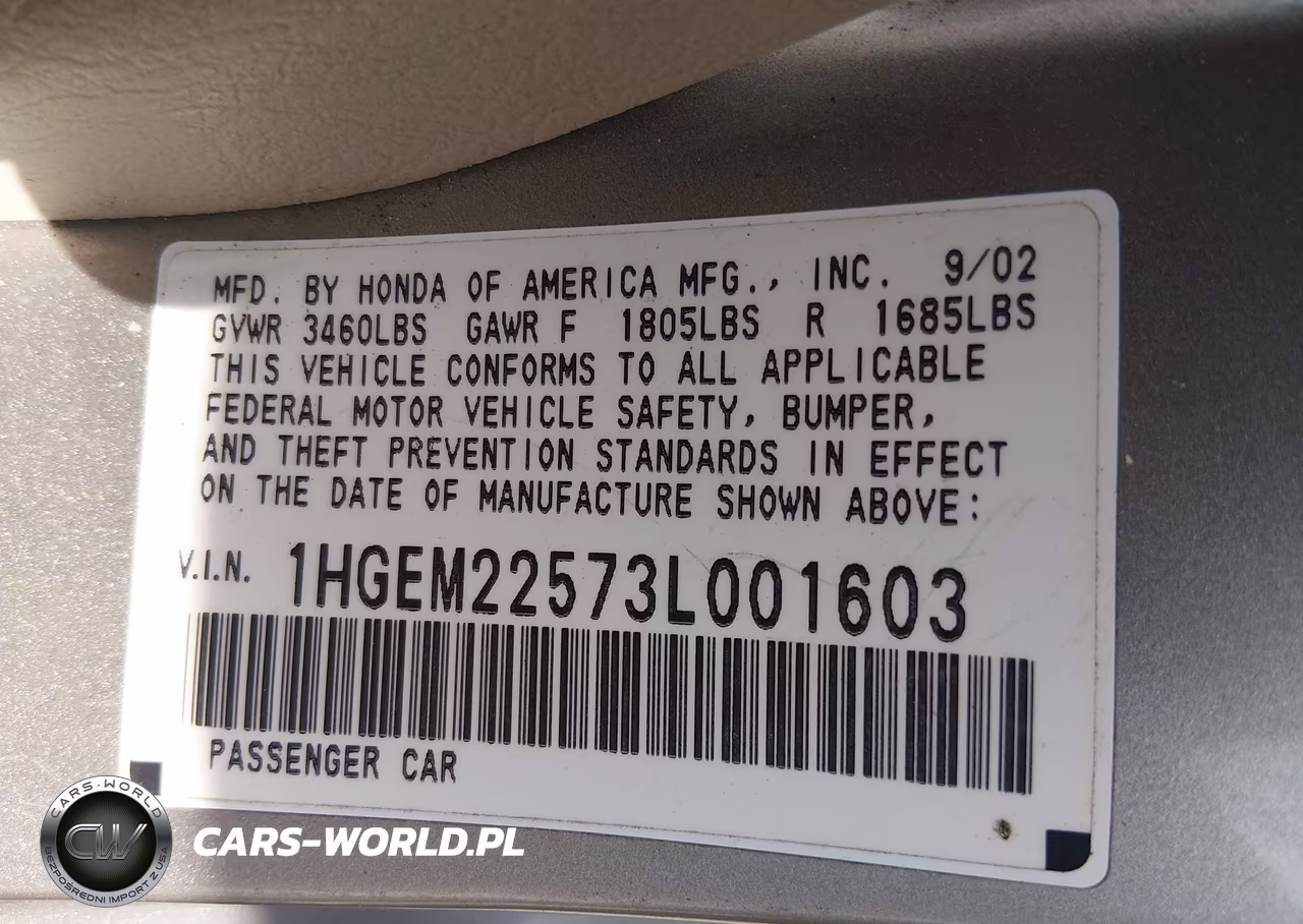 2003 Honda Civic Lx VIN:1HGEM22573L001603 - 9