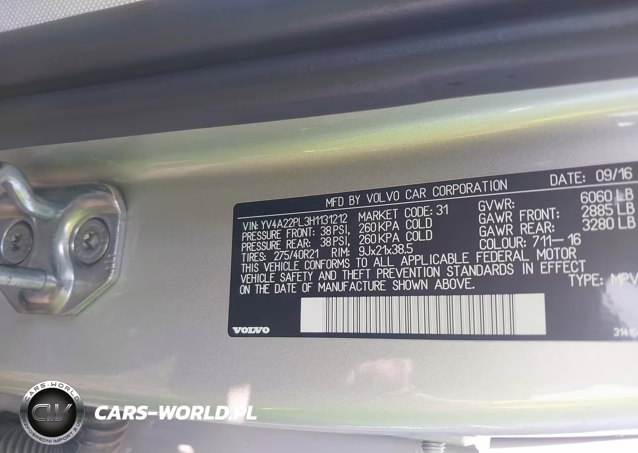 2017 Volvo Xc90 T6 Inscription VIN:YV4A22PL3H1131212 - 9