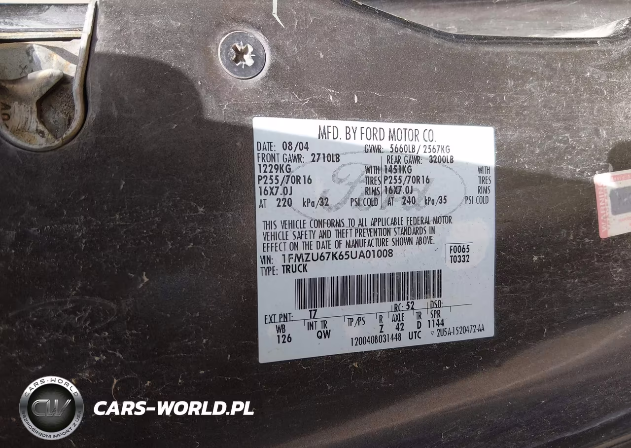 2005 Ford Explorer Sport Trac Adrenalin-Xls-Xlt VIN:1FMZU67K65UA01008 - 9