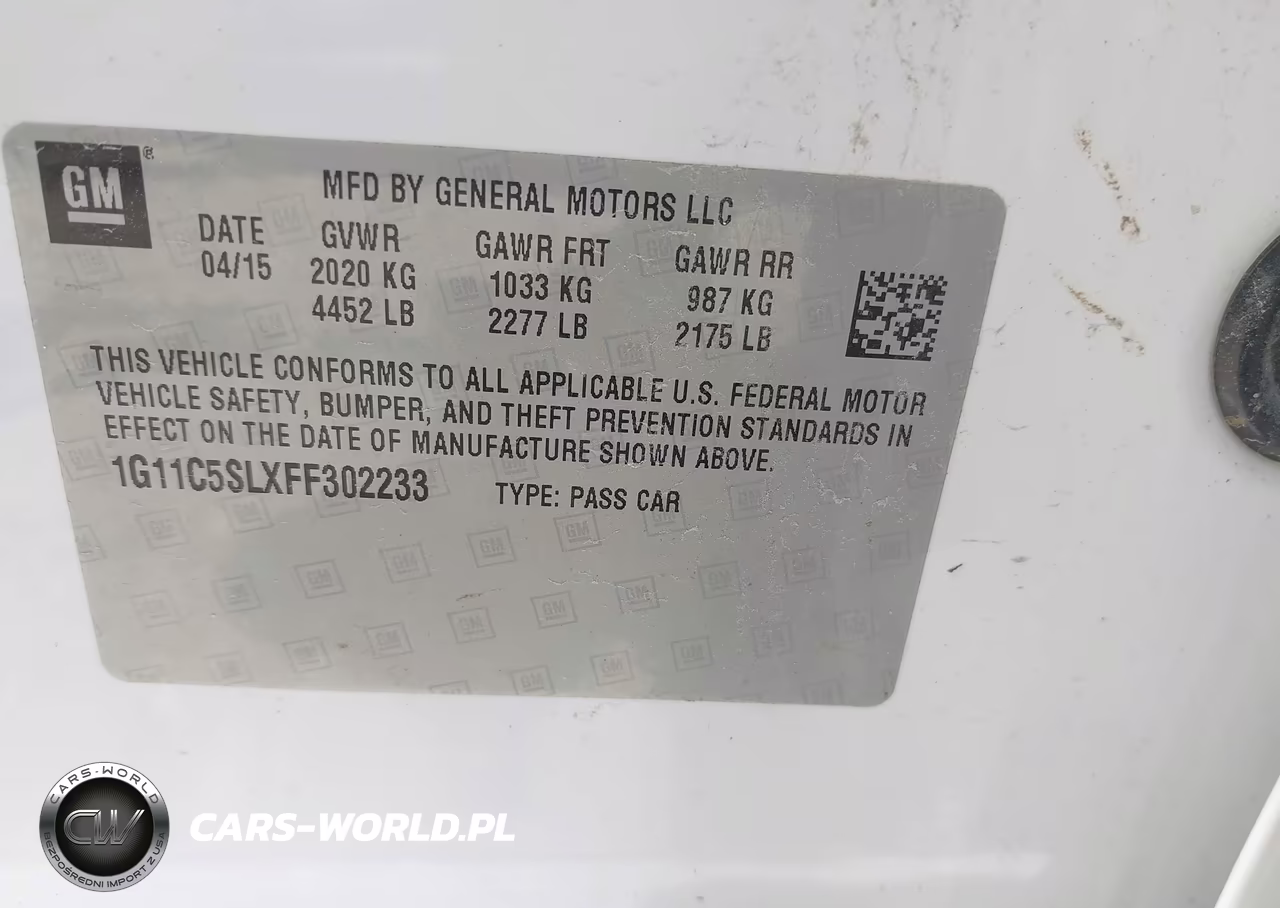 2015 Chevrolet Malibu 1Lt VIN:1G11C5SLXFF302233 - 9