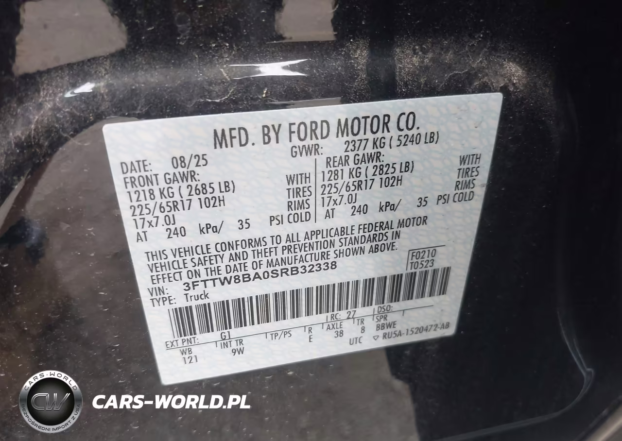 2025 Ford Maverick Xl VIN:3FTTW8BA0SRB32338 - 9