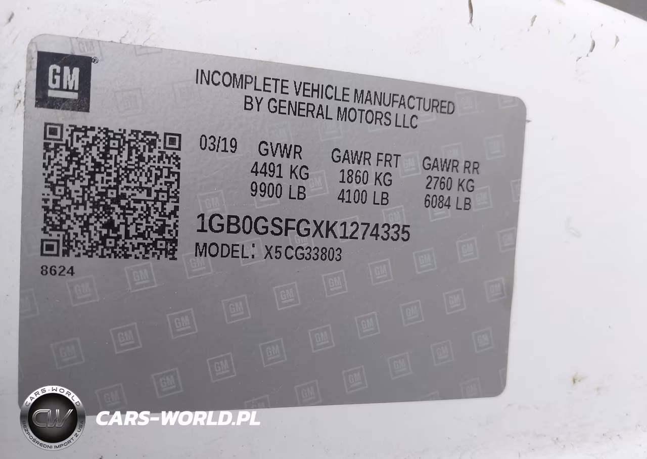 2019 Chevrolet Express Cutaway 4500 Van VIN:1GB0GSFGXK1274335 - 5