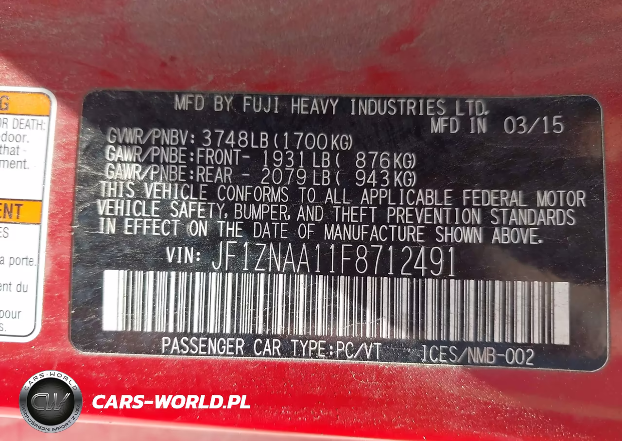 2015 Scion Fr-S VIN:JF1ZNAA11F8712491 - 9