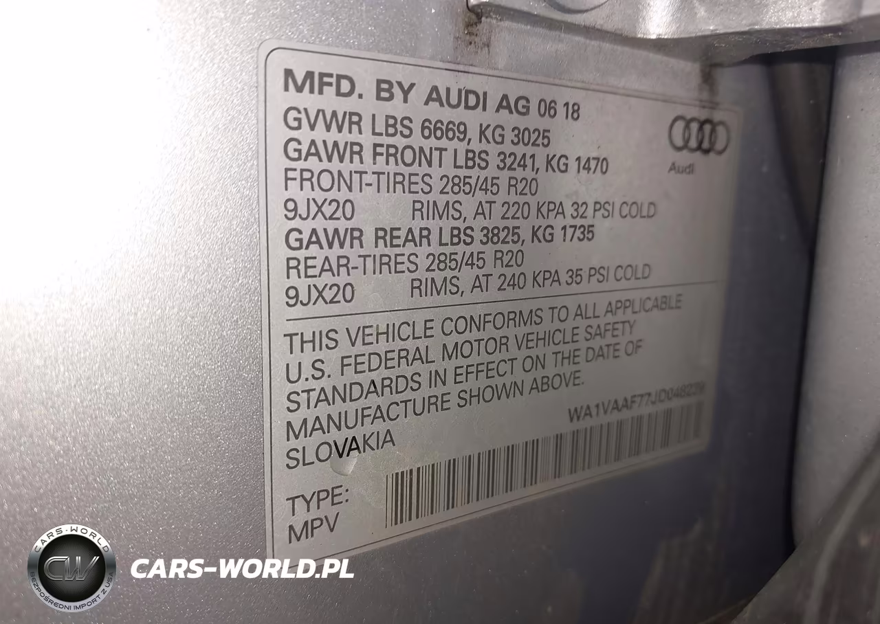 2018 Audi Q7 3.0T Premium VIN:WA1VAAF77JD048239 - 9
