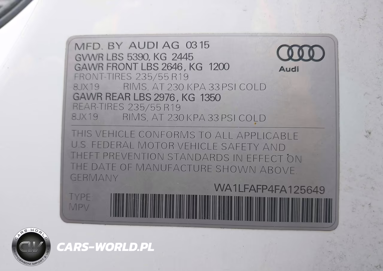 2015 Audi Q5 2.0T Premium VIN:WA1LFAFP4FA125649 - 9