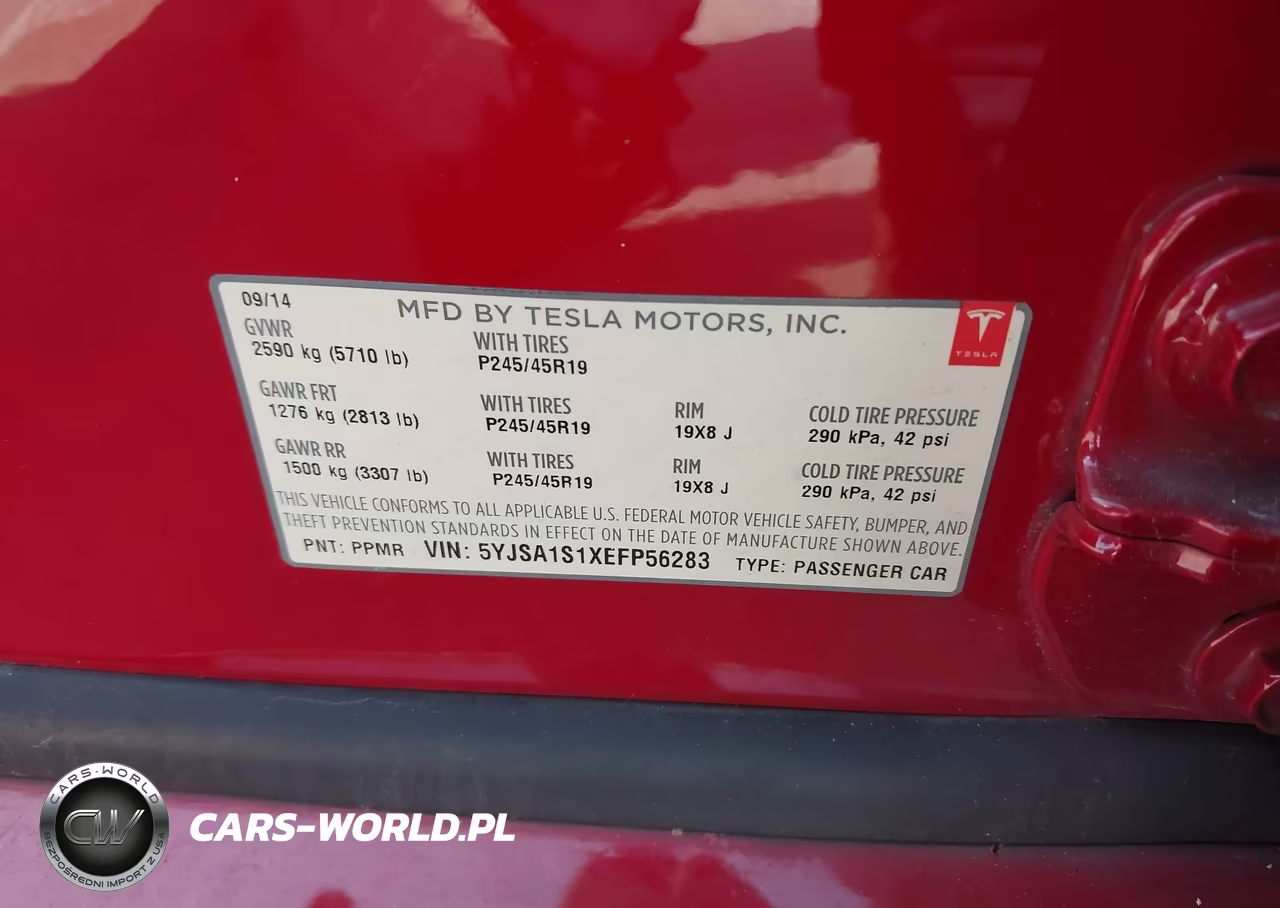 2014 Tesla Model S VIN:5YJSA1S1XEFP56283 - 8
