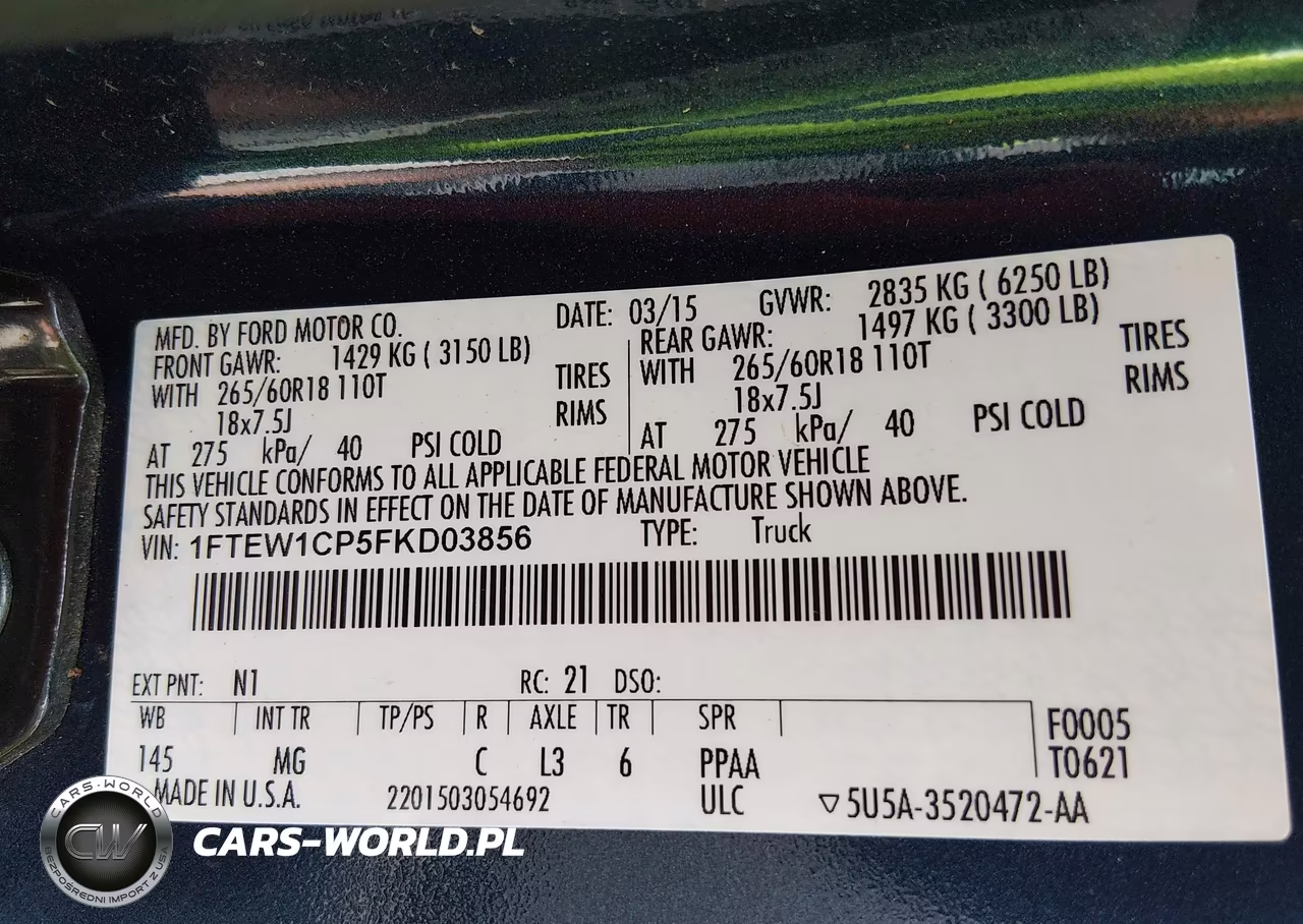 2015 Ford F-150 Xlt VIN:1FTEW1CP5FKD03856 - 9