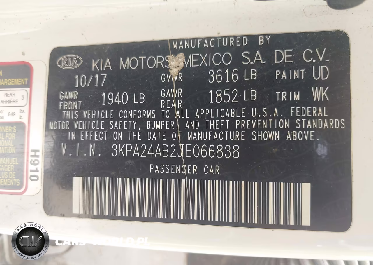 2018 Kia Rio Lx VIN:3KPA24AB2JE066838 - 9