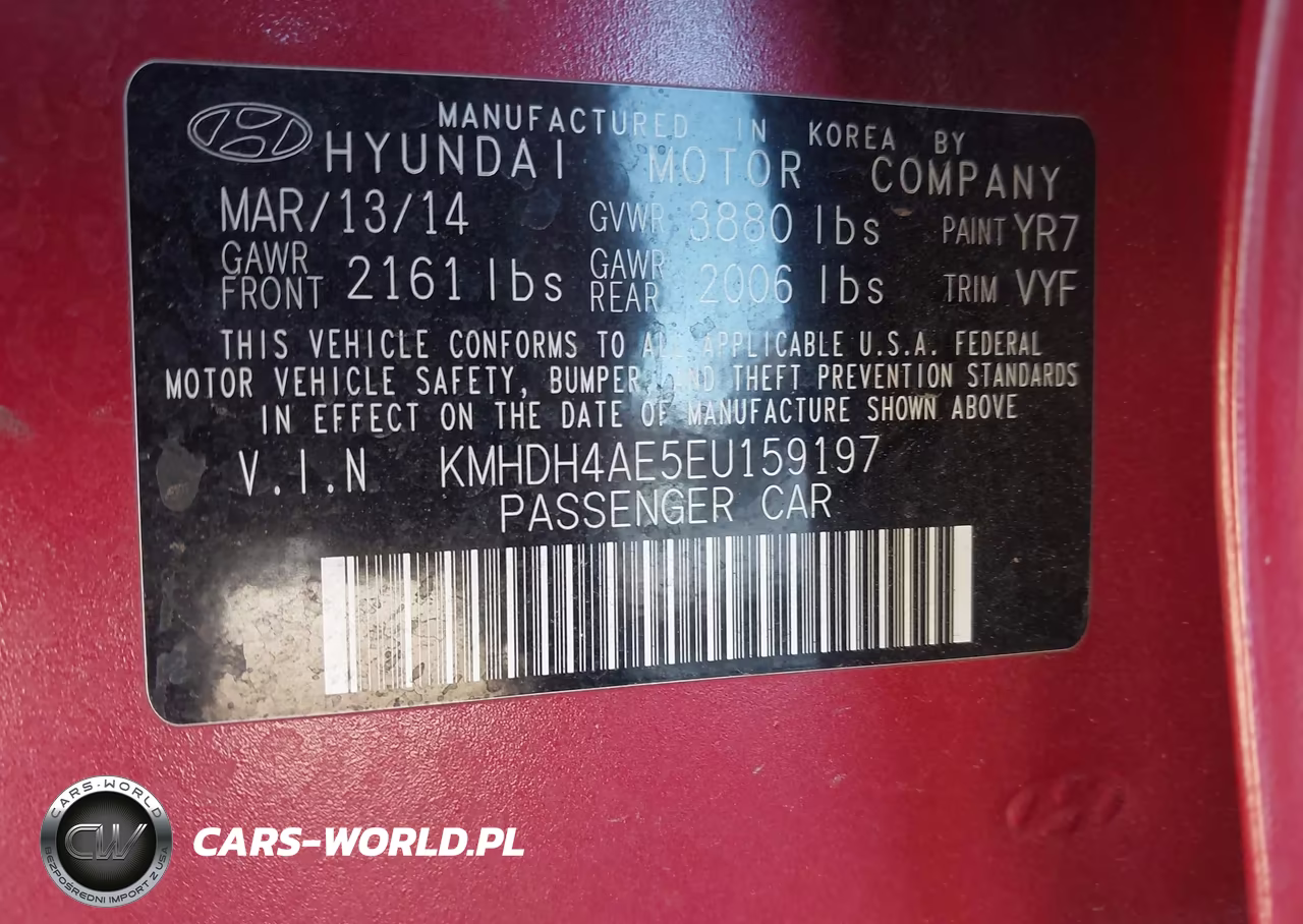 2014 Hyundai Elantra Se VIN:KMHDH4AE5EU159197 - 9