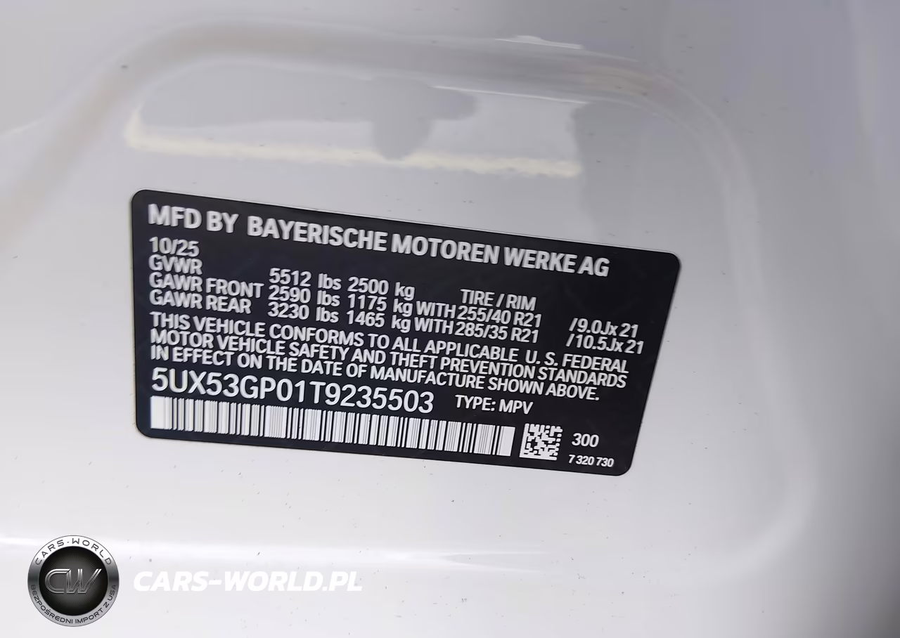 2026 BMW X3 30 xDrive VIN:5UX53GP01T9235503 - 9