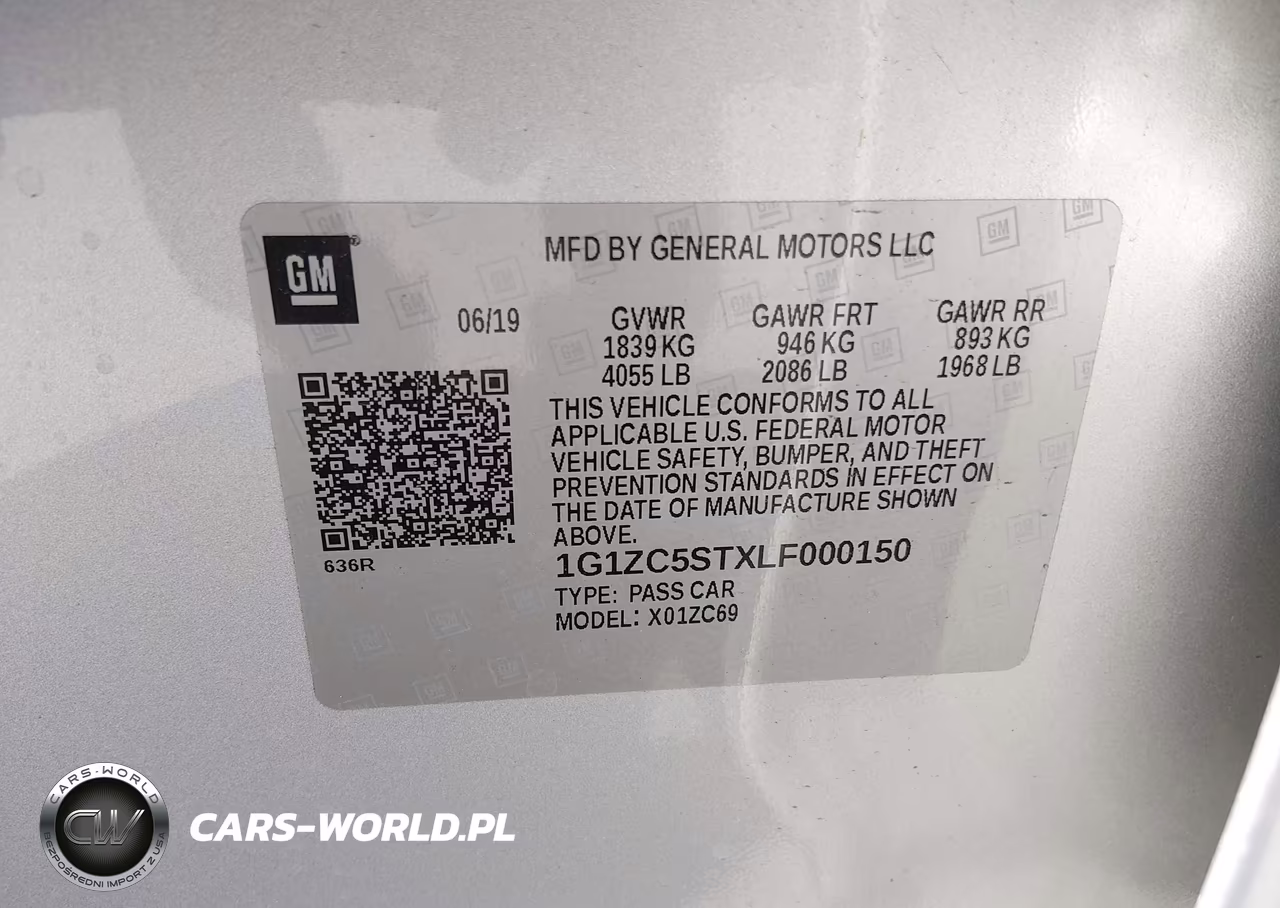 2020 Chevrolet Malibu Fwd 1Fl VIN:1G1ZC5STXLF000150 - 9