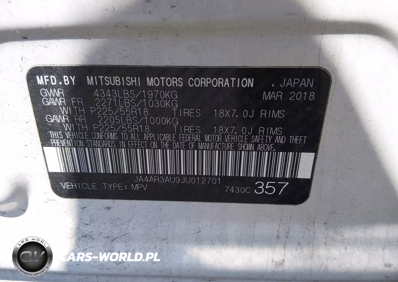 2018 Mitsubishi Outlander Sport 2.0 Es VIN:JA4AR3AU9JU012701 - 9