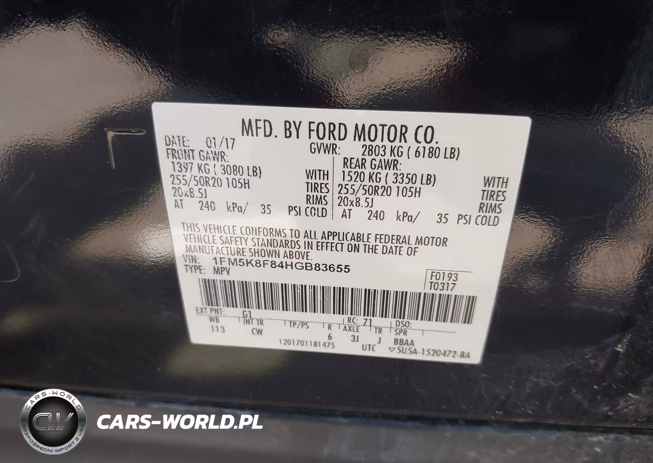 2017 Ford Explorer Limited VIN:1FM5K8F84HGB83655 - 9
