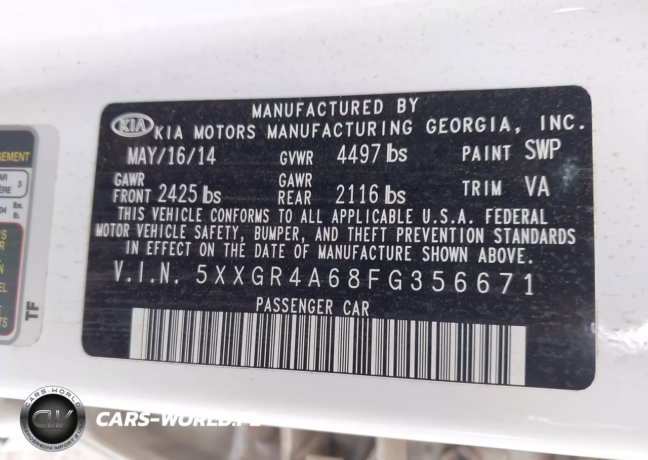 2015 Kia Optima Sx Turbo VIN:5XXGR4A68FG356671 - 9