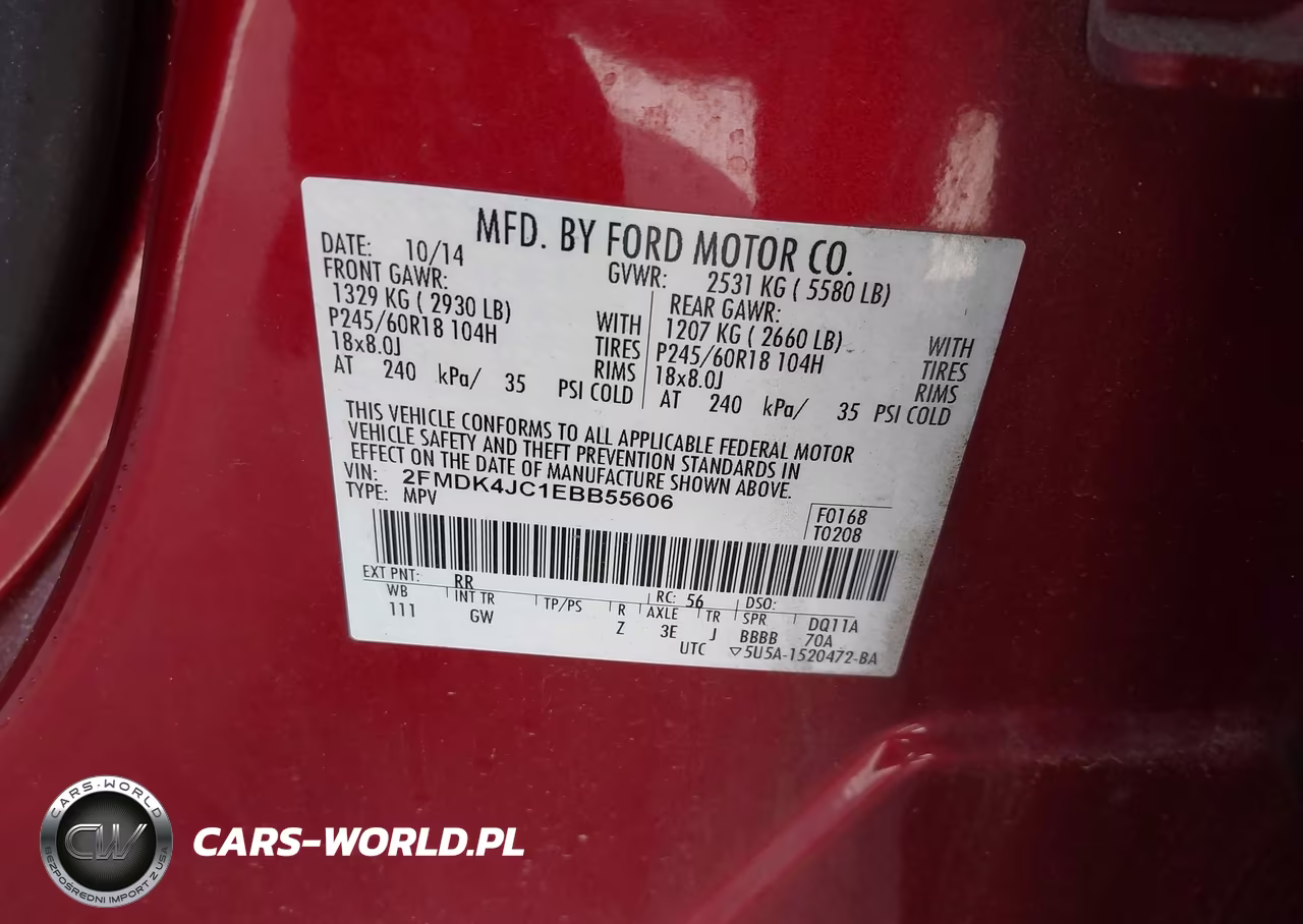 2014 Ford Edge Sel VIN:2FMDK4JC1EBB55606 - 9