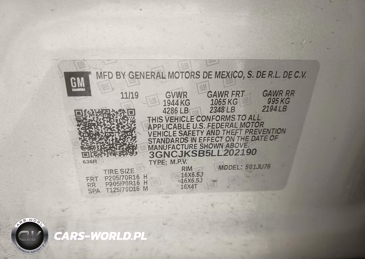 2020 Chevrolet Trax Fwd Ls VIN:3GNCJKSB5LL202190 - 9
