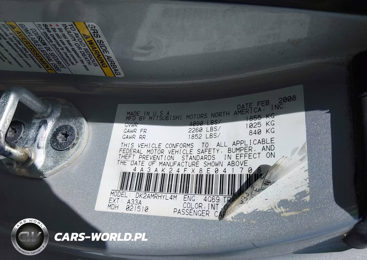2008 Mitsubishi Eclipse Gs VIN:4A3AK24FX8E041708 - 9