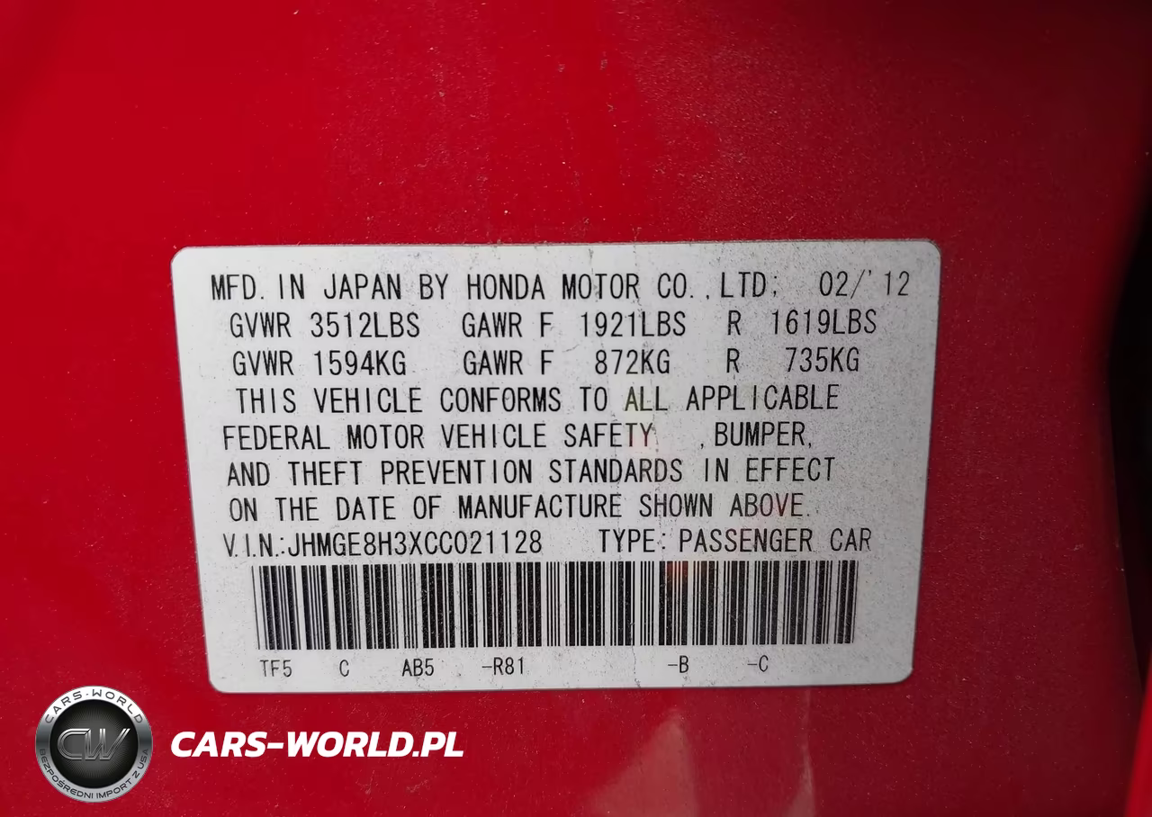 2012 Honda Fit VIN:JHMGE8H3XCC021128 - 9