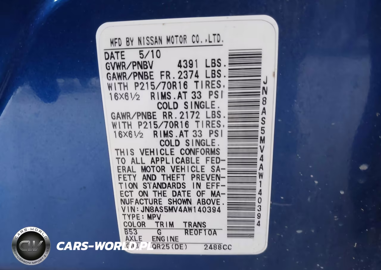 2010 Nissan Rogue S VIN:JN8AS5MV4AW140394 - 9