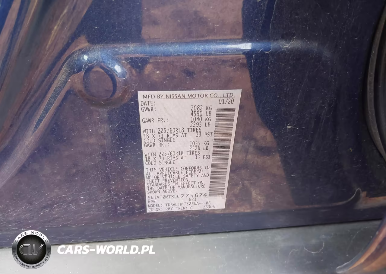 2020 Nissan Rogue Sv Fwd VIN:5N1AT2MTXLC775674 - 9