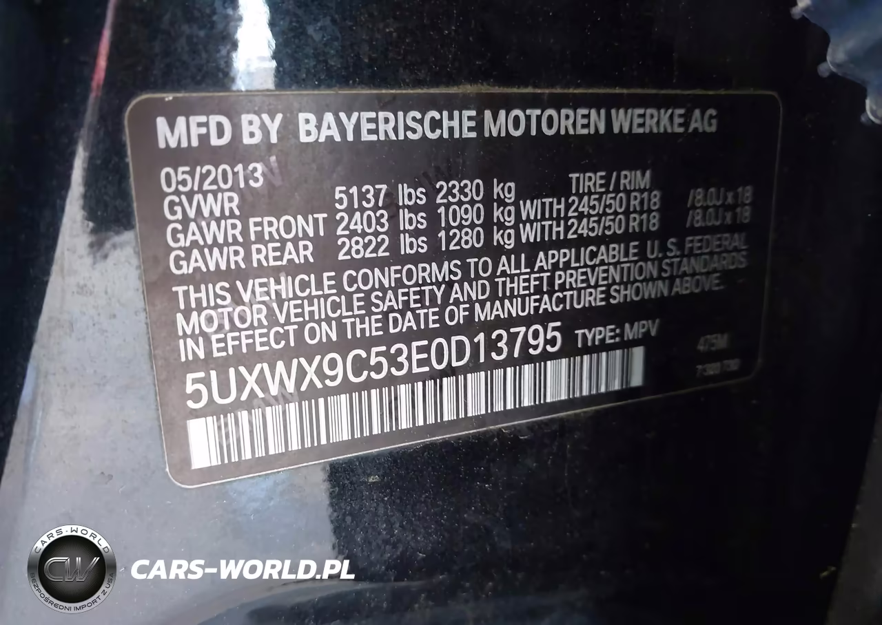 2014 BMW X3 xDrive28I VIN:5UXWX9C53E0D13795 - 9