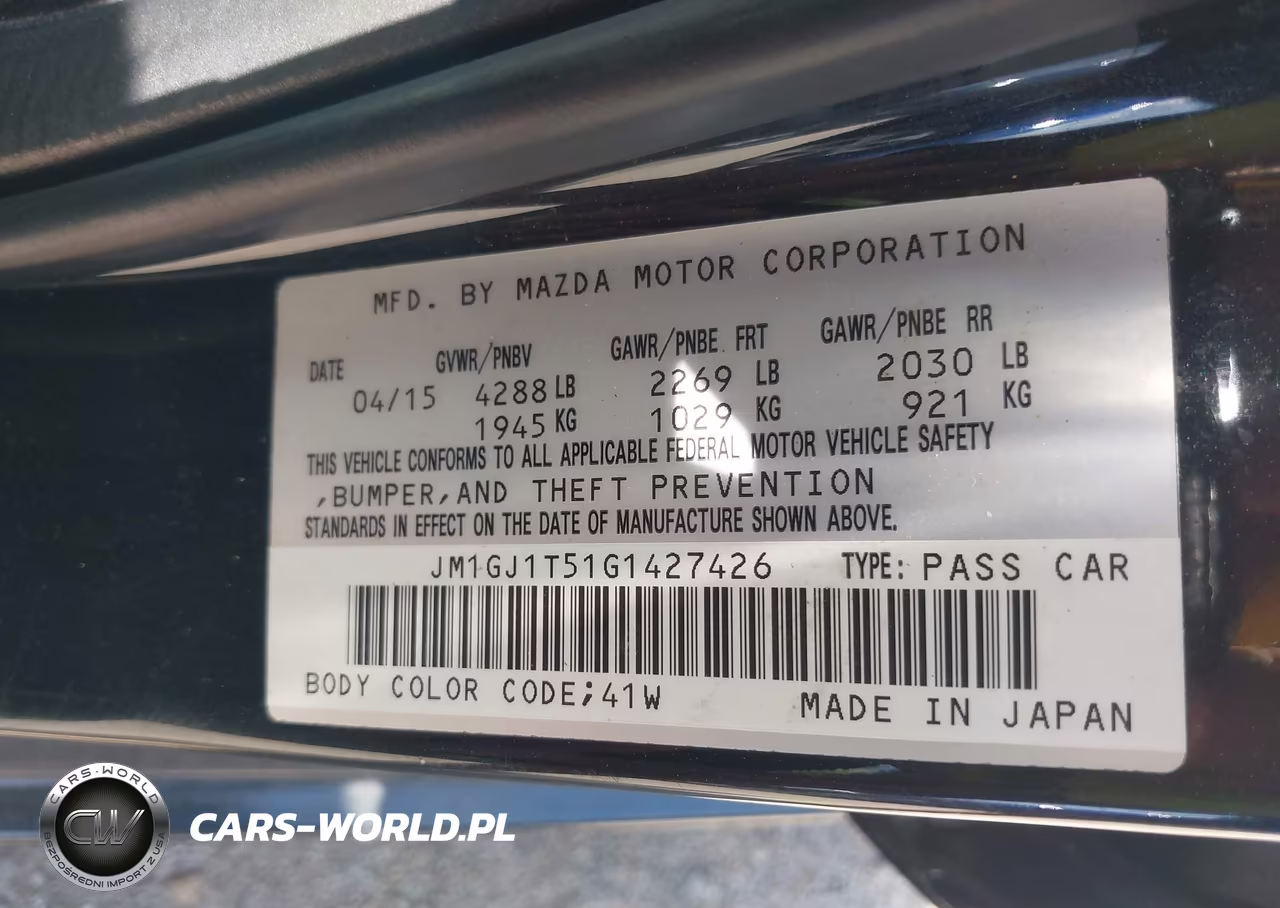 2016 Mazda Mazda6 I Touring VIN:JM1GJ1T51G1427426 - 9