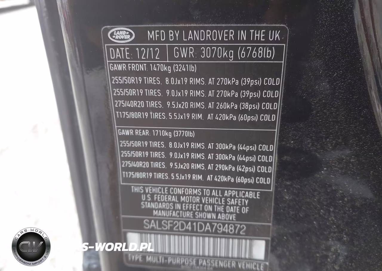 2013 Land Rover Range Rover Sport Hse VIN:SALSF2D41DA794872 - 9
