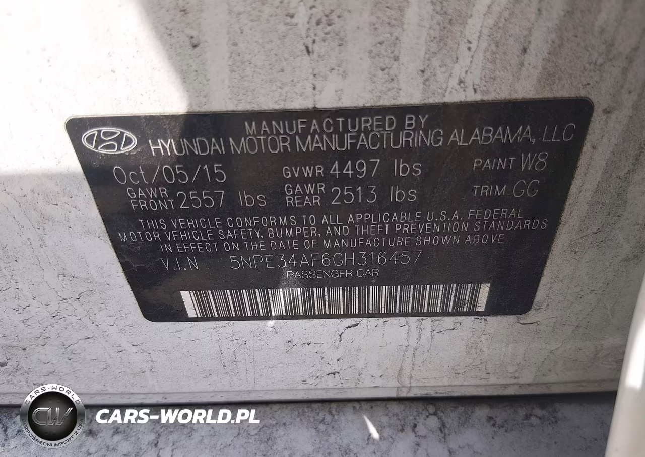 2016 Hyundai Sonata Sport VIN:5NPE34AF6GH316457 - 9