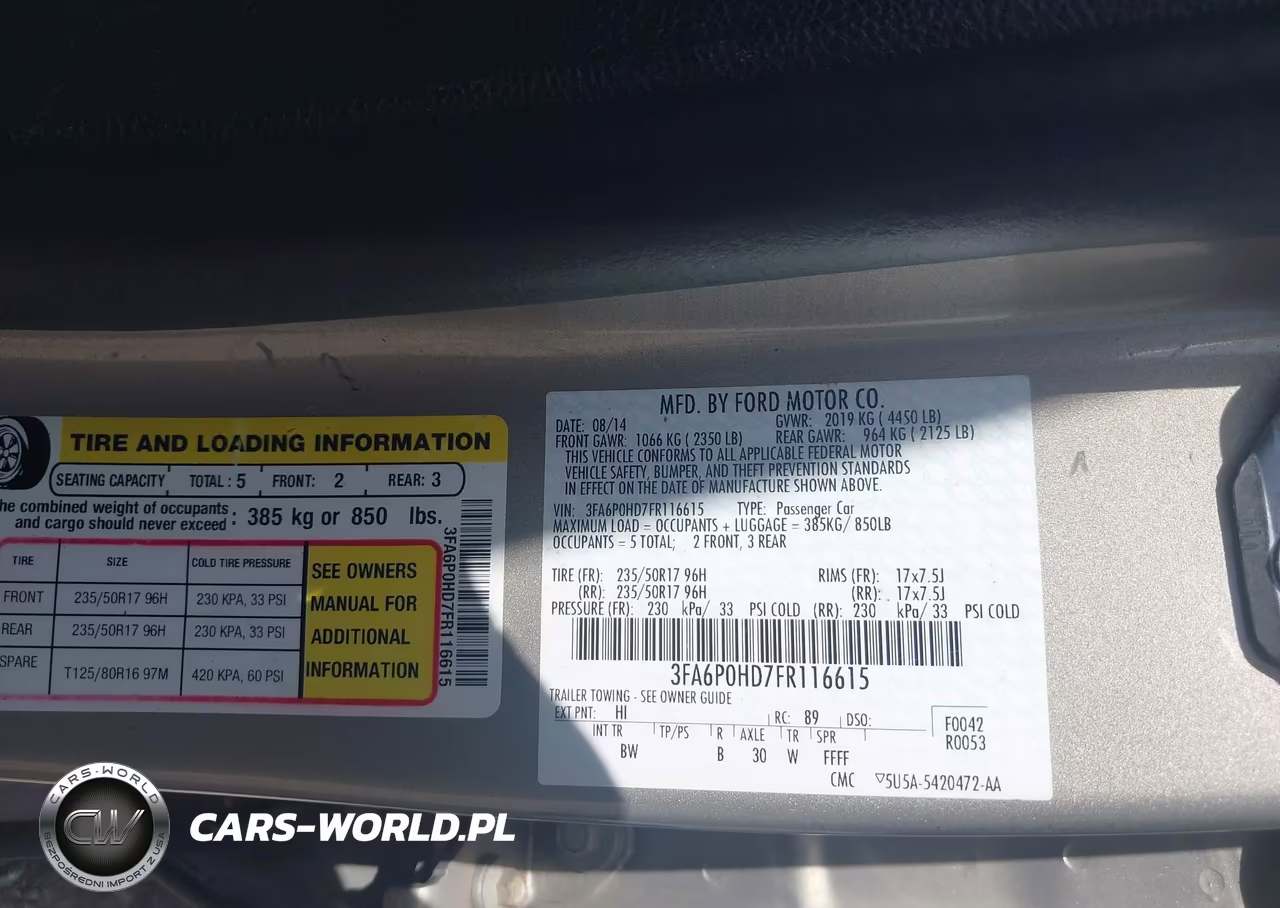 2015 Ford Fusion Se VIN:3FA6P0HD7FR116615 - 9