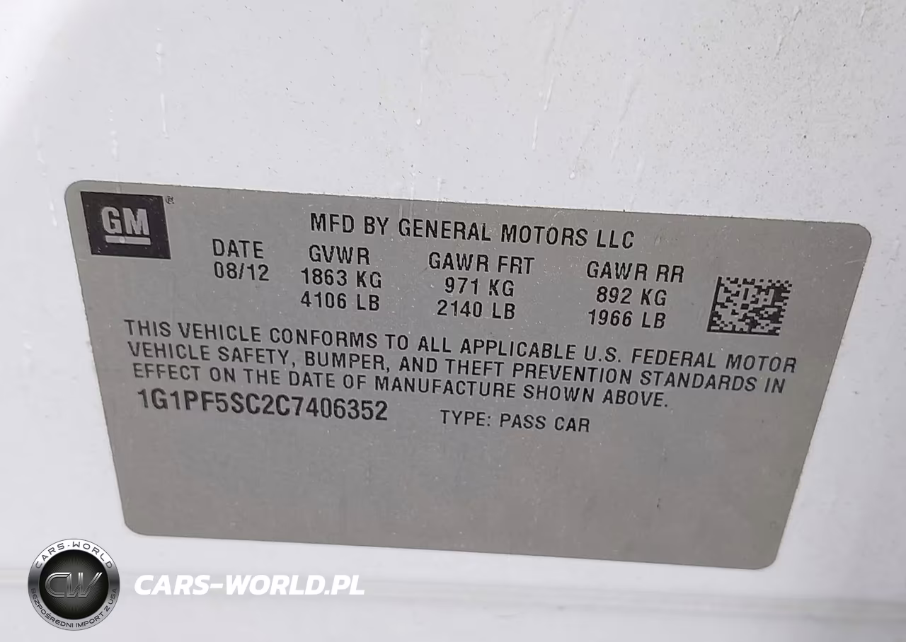 2012 Chevrolet Cruze 1Lt VIN:1G1PF5SC2C7406352 - 9