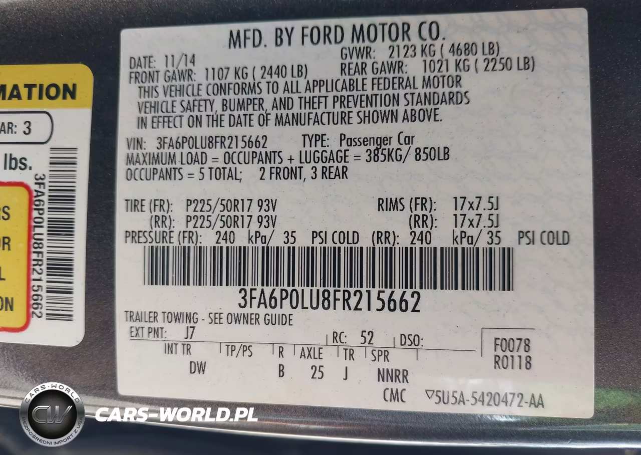 2015 Ford Fusion Hybrid Se VIN:3FA6P0LU8FR215662 - 9