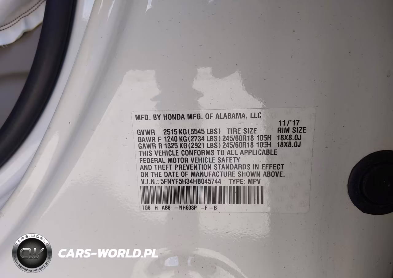 2017 Honda Pilot Ex VIN:5FNYF5H34HB045744 - 9