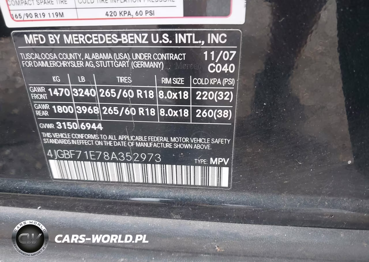 2008 Mercedes-Benz Gl-Class 4.6L VIN:4JGBF71E78A352973 - 9