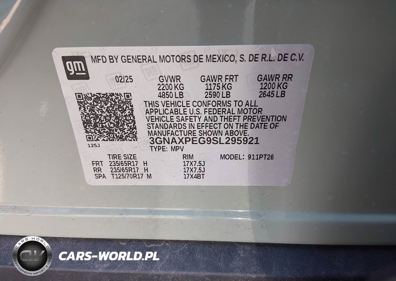 2025 Chevrolet Equinox Awd Lt VIN:3GNAXPEG9SL295921 - 9