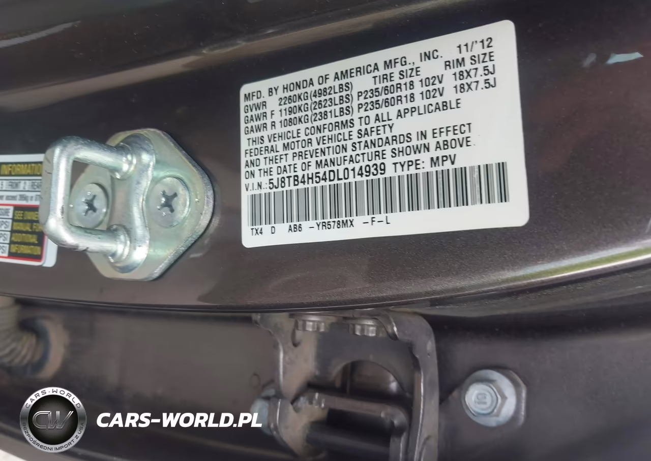 2013 Acura Rdx VIN:5J8TB4H54DL014939 - 9