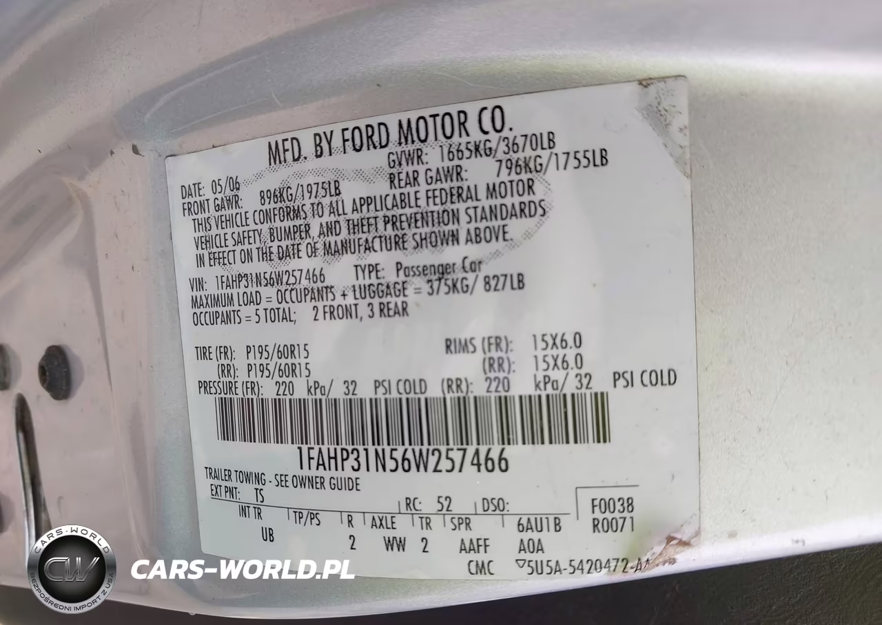 2006 Ford Focus Zx3 VIN:1FAHP31N56W257466 - 9