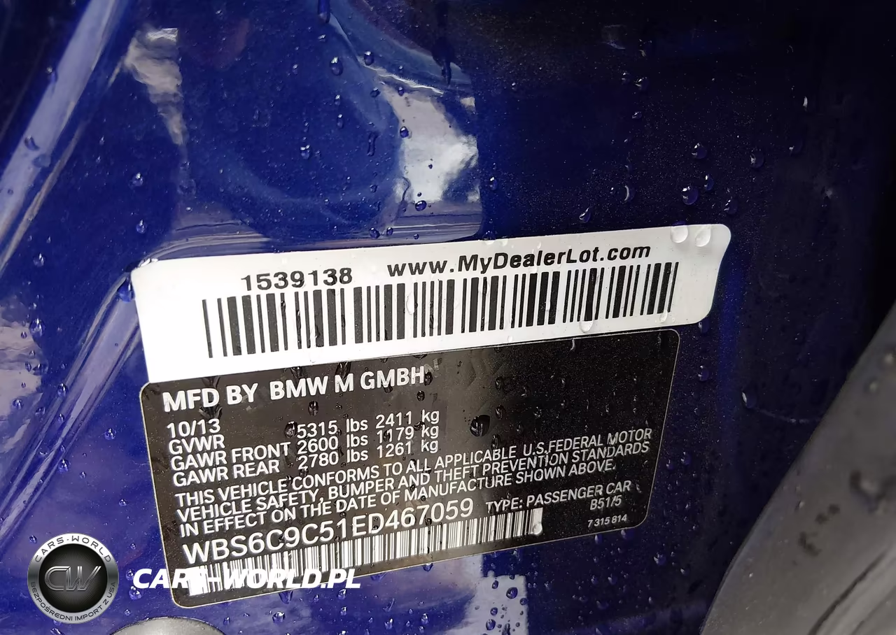 2014 BMW M6 Gran Coupe VIN:WBS6C9C51ED467059 - 9