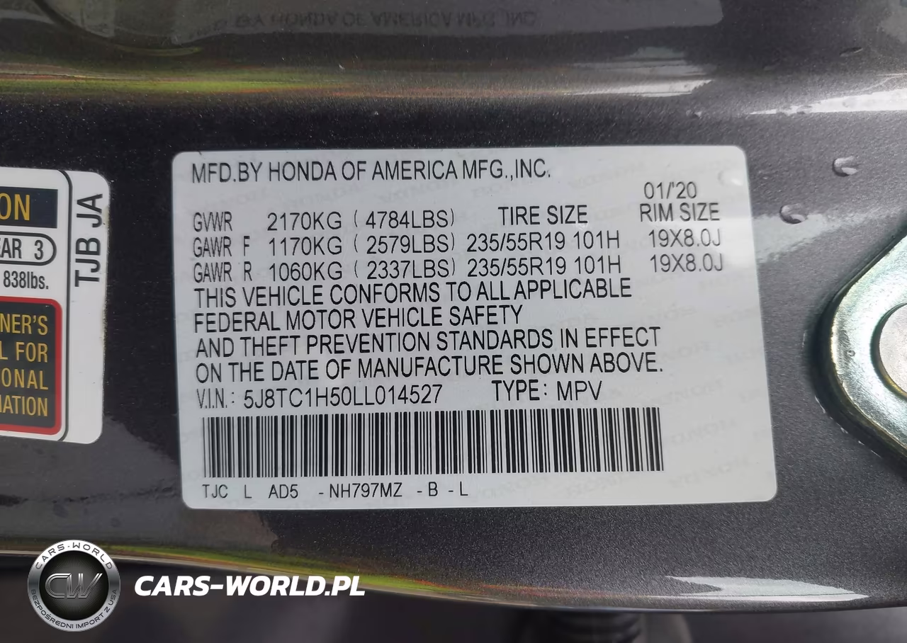 2020 Acura Rdx Technology Package VIN:5J8TC1H50LL014527 - 9