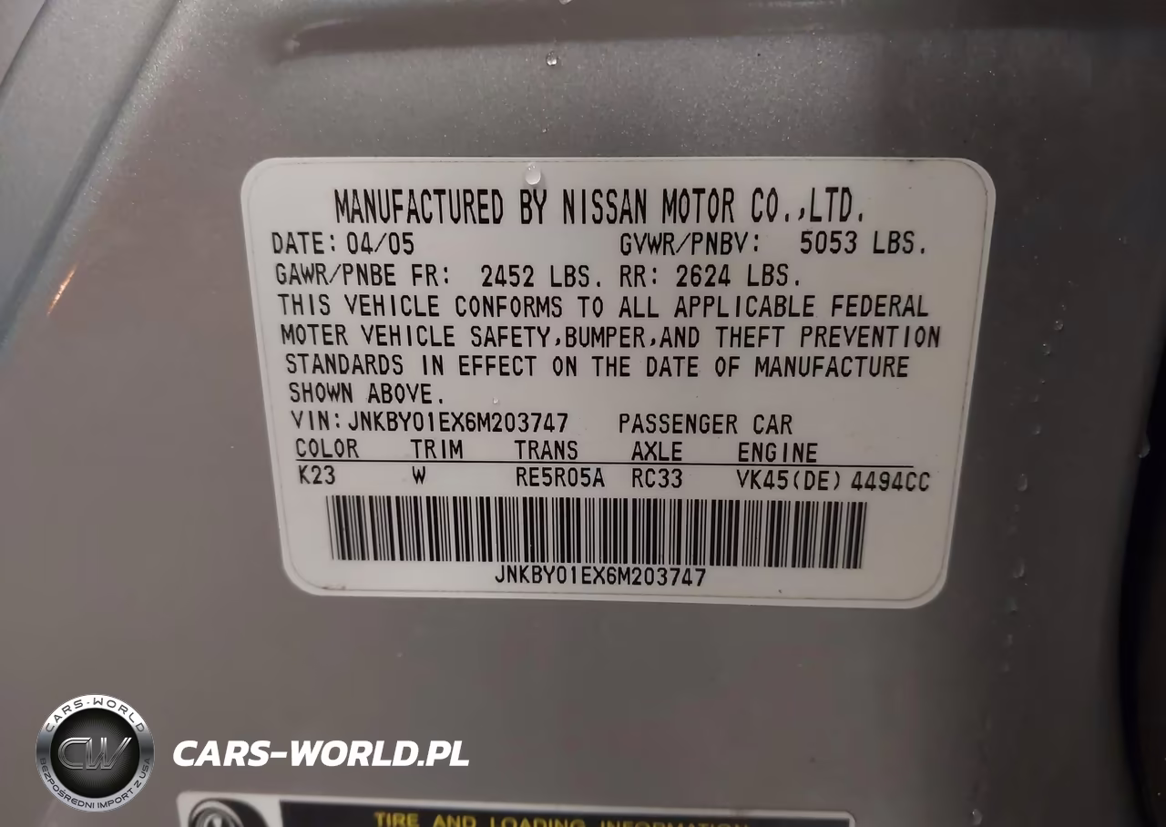2006 Infiniti M45 Sport VIN:JNKBY01EX6M203747 - 9